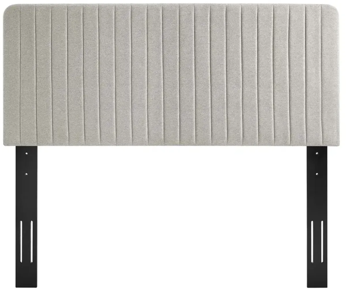 Milenna Channel Tufted Upholstered Fabric Headboard by Modway