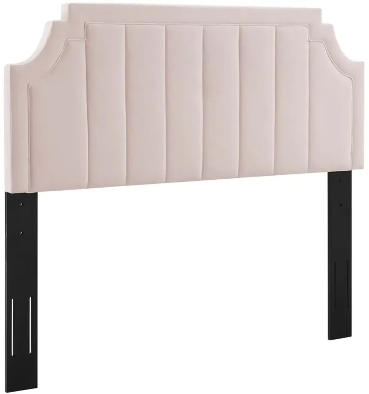 Alyona Channel Tufted Performance Velvet Headboard by Modway Twin / Pink