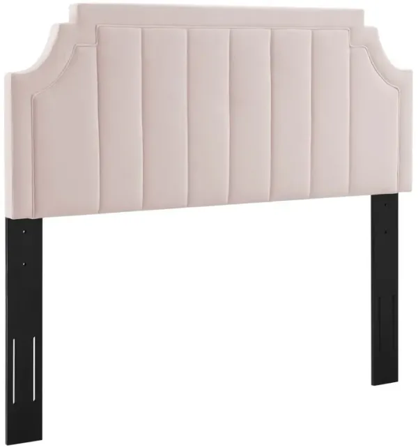 Alyona Channel Tufted Performance Velvet Headboard by Modway Twin / Pink