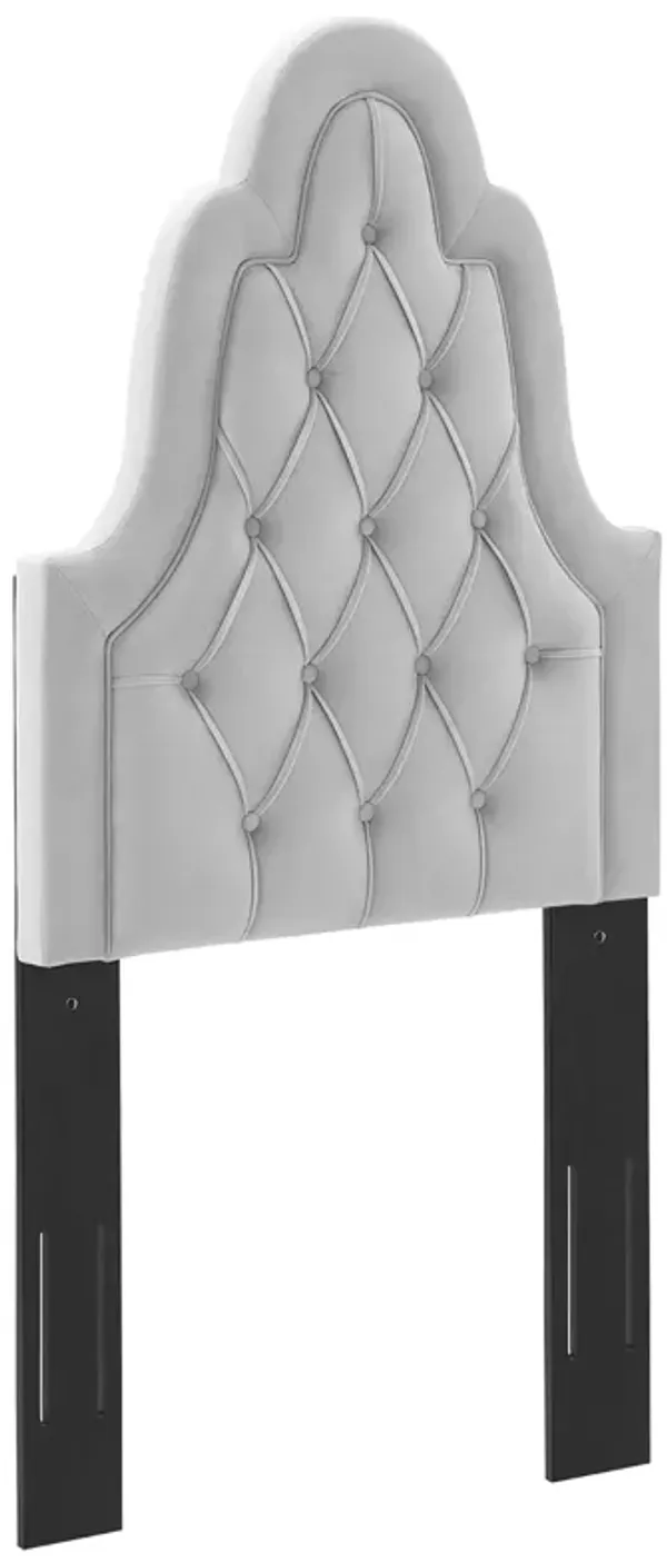 Augustine Tufted Performance Velvet Headboard by Modway Twin / Light Gray