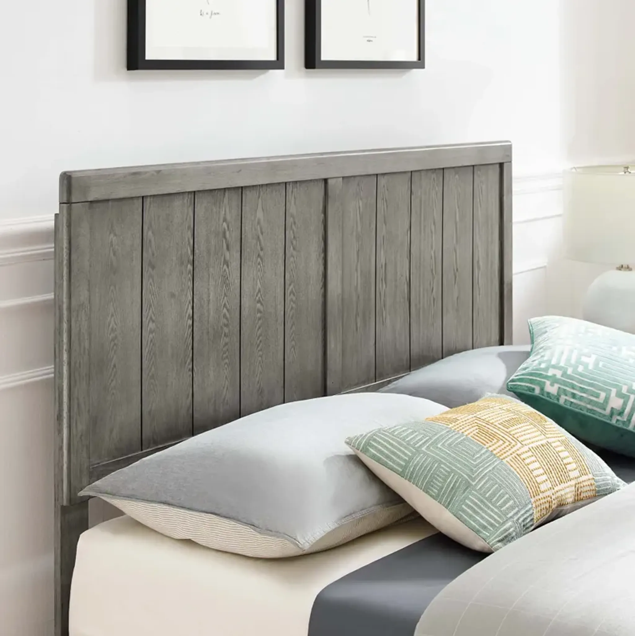 Alana Wood Platform Bed With Angular Frame By Modway Lexmod | Furniture.com