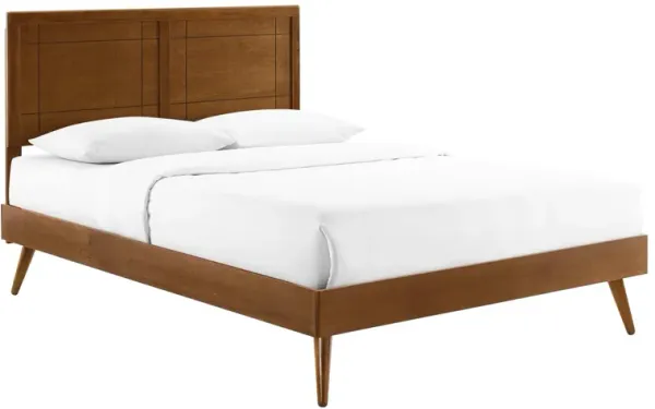 Marlee Wood Platform Bed With Splayed Legs by Modway Walnut / Full