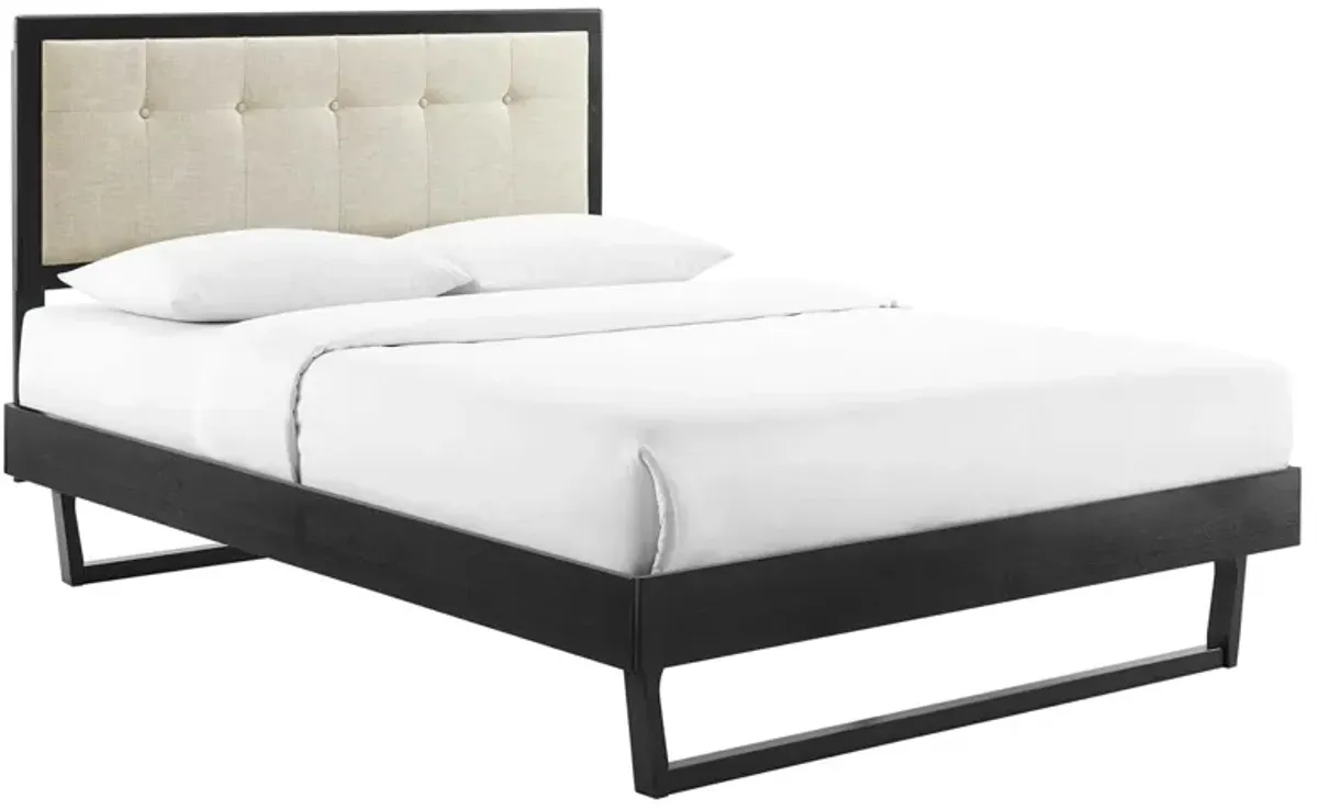 Willow Wood Platform Bed With Angular Frame by Modway King / Gray Charcoal