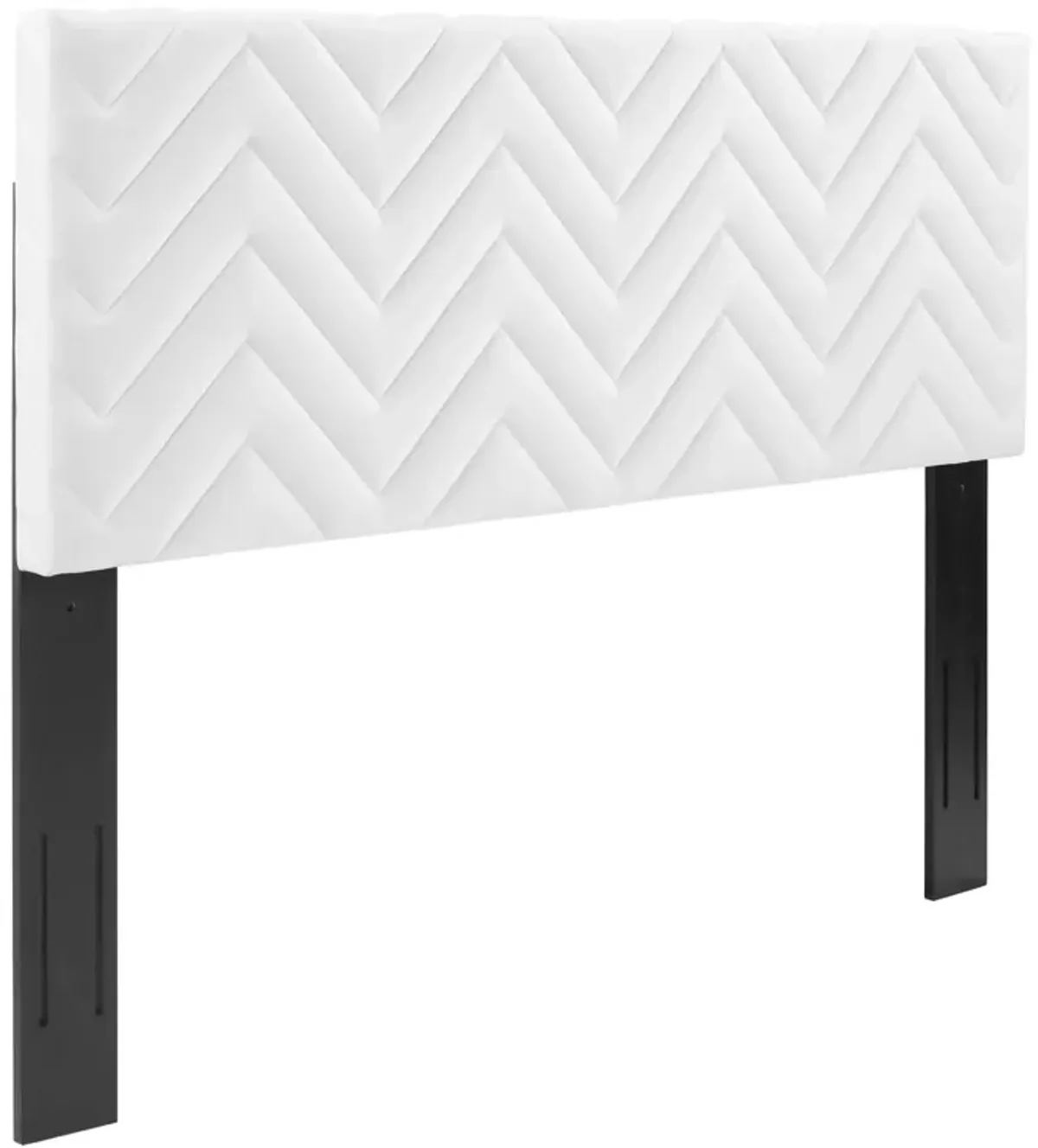 Mercy Chevron Tufted Performance Velvet Headboard by Modway Twin / White