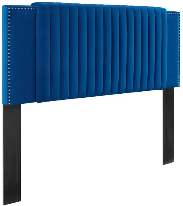 Felicity Channel Tufted Performance Velvet Headboard by Modway Navy / King/CA King