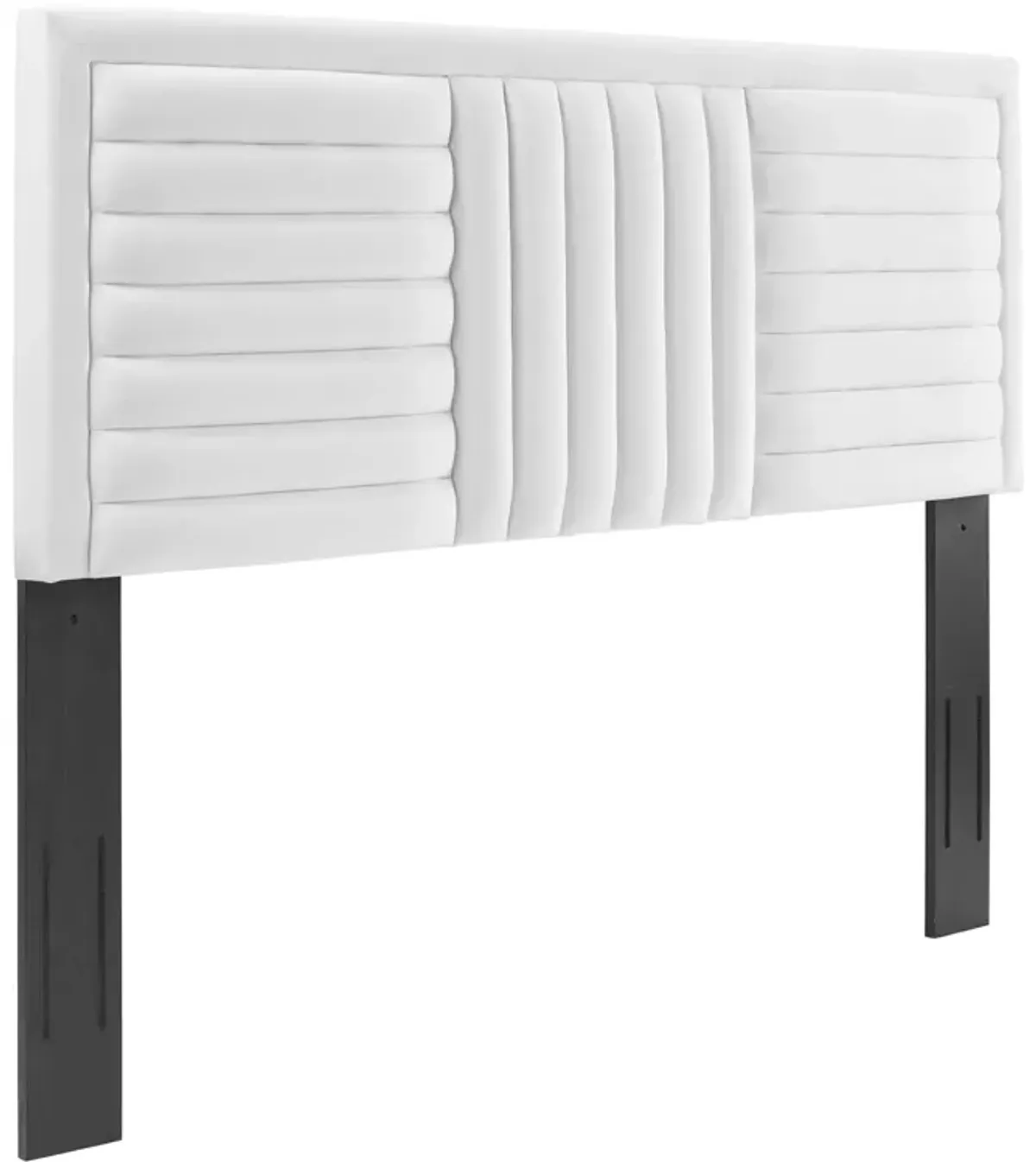 Believe Channel Tufted Performance Velvet Headboard by Modway White / Full/Queen