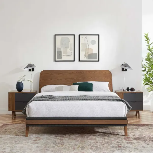 Dylan 3 Piece Bedroom Set by Modway Walnut