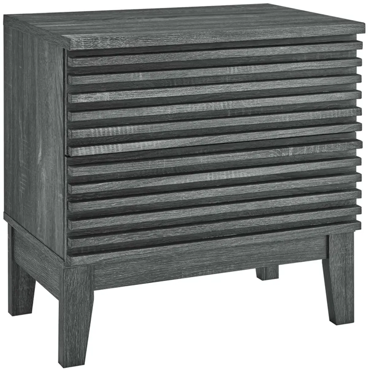 Render Two-Drawer Nightstand by Modway Charcoal