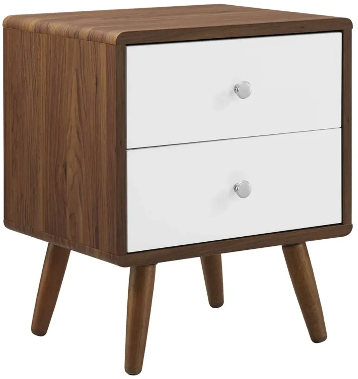 Transmit 2-Drawer Nightstand by Modway Walnut White