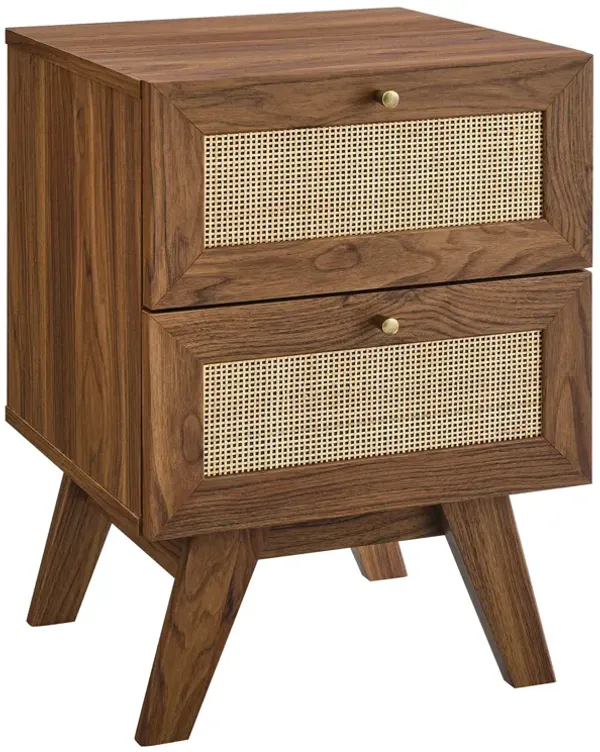 Soma 2-Drawer Nightstand by Modway Walnut
