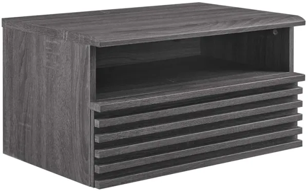 Render Wall-Mount Nightstand by Modway Charcoal