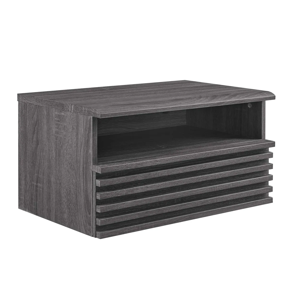 Render Wall-Mount Nightstand by Modway Charcoal