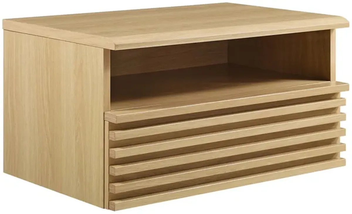 Render Wall-Mount Nightstand by Modway Oak