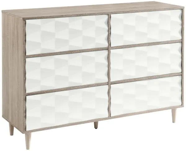 Vespera 6-Drawer Dresser by Modway Oak White