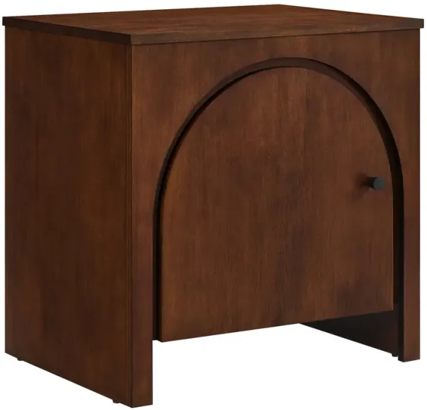 Appia Arched Door Nightstand by Modway Walnut