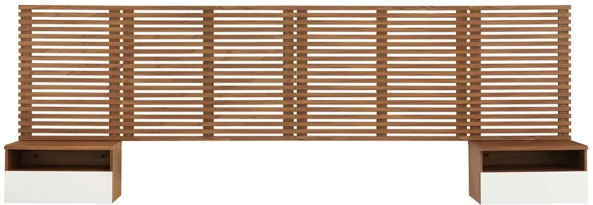 Render Wall Mount Headboard and Modern Nightstands by Modway