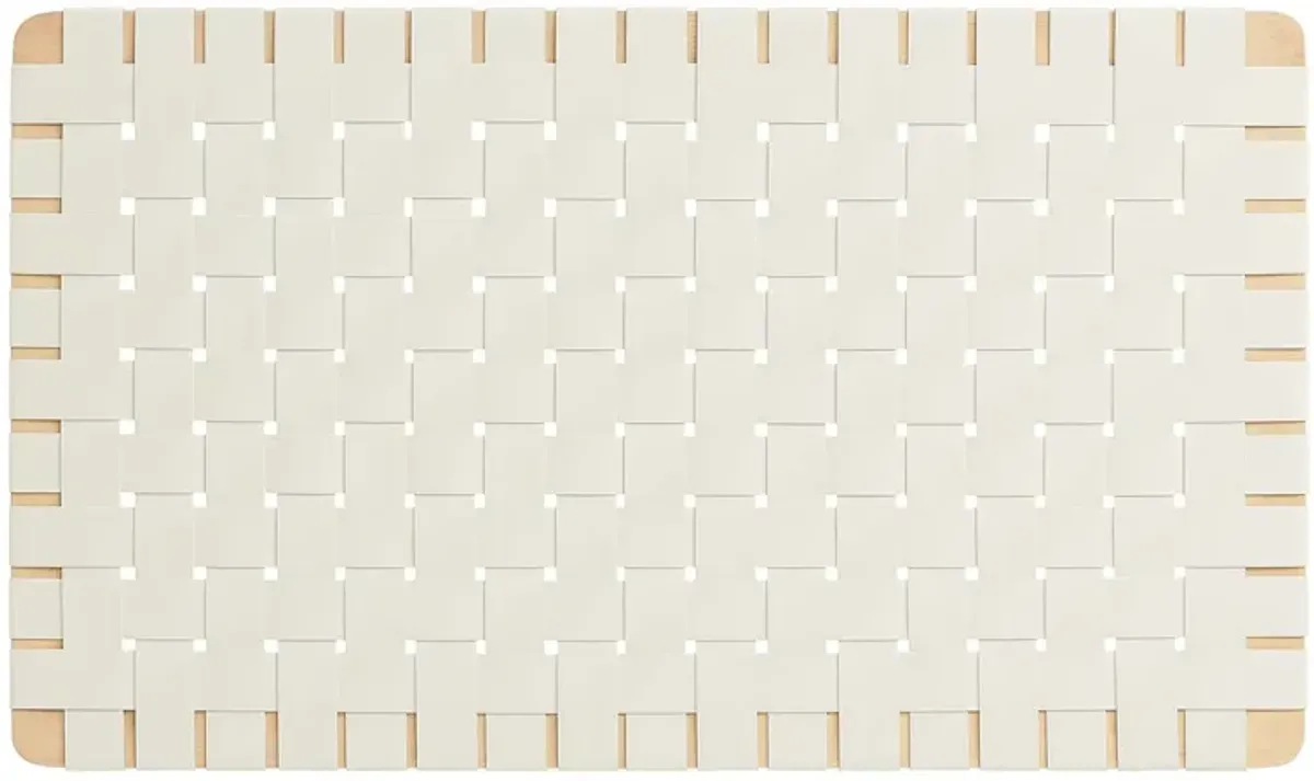 Sparta Woven Wall-Mount Vegan Leather Headboard by Modway Twin / Natural Beige