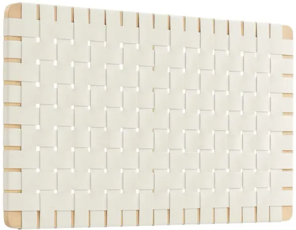 Sparta Woven Wall-Mount Vegan Leather Headboard by Modway Twin / Natural Beige