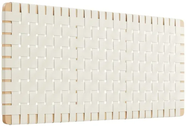 Sparta Woven Wall-Mount Vegan Leather Headboard by Modway Full / Natural Beige