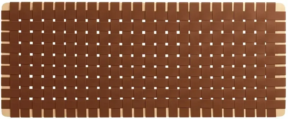 Sparta Woven Wall-Mount Vegan Leather Headboard by Modway