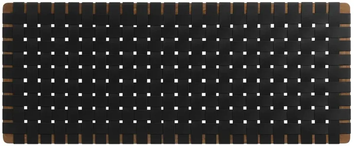 Sparta Woven Wall-Mount Vegan Leather Headboard by Modway