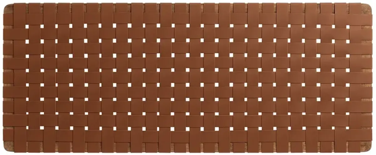 Sparta Woven Wall-Mount Vegan Leather Headboard by Modway