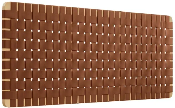 Sparta Woven Wall-Mount Vegan Leather Headboard by Modway Queen / Natural Brown
