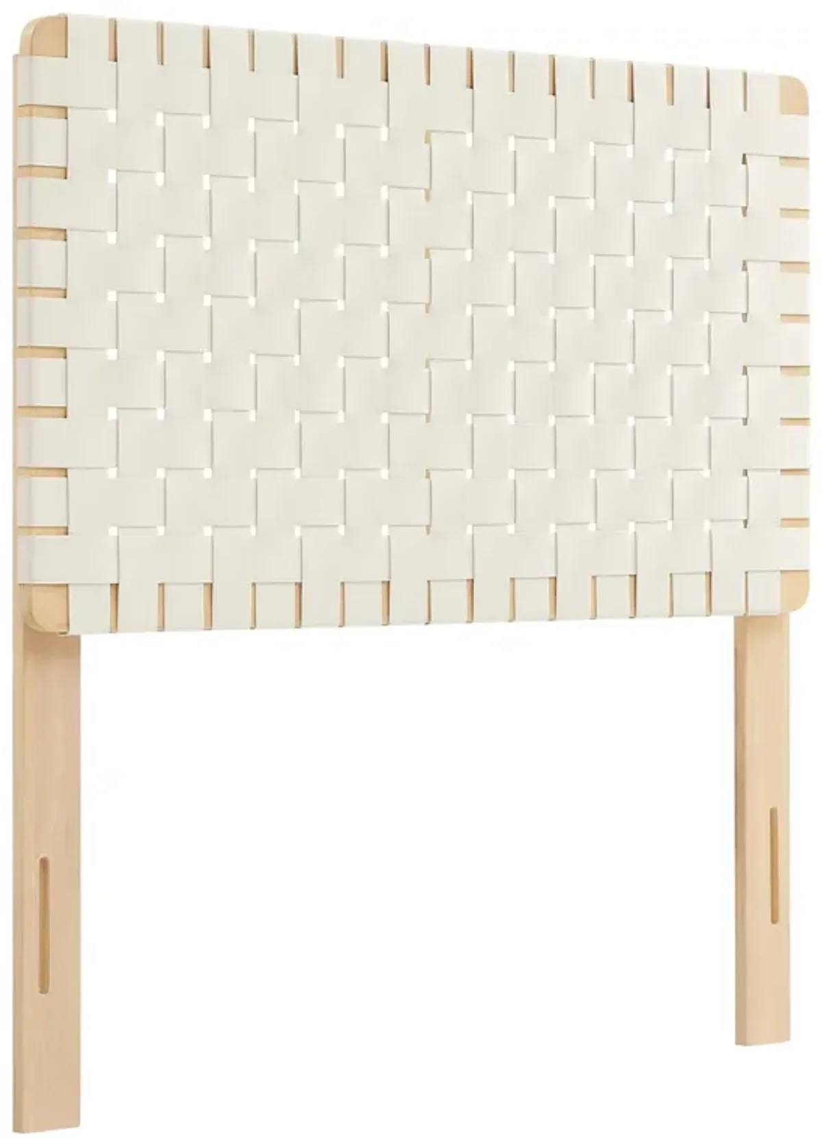 Sparta Woven Vegan Leather Headboard by Modway King / Walnut Black