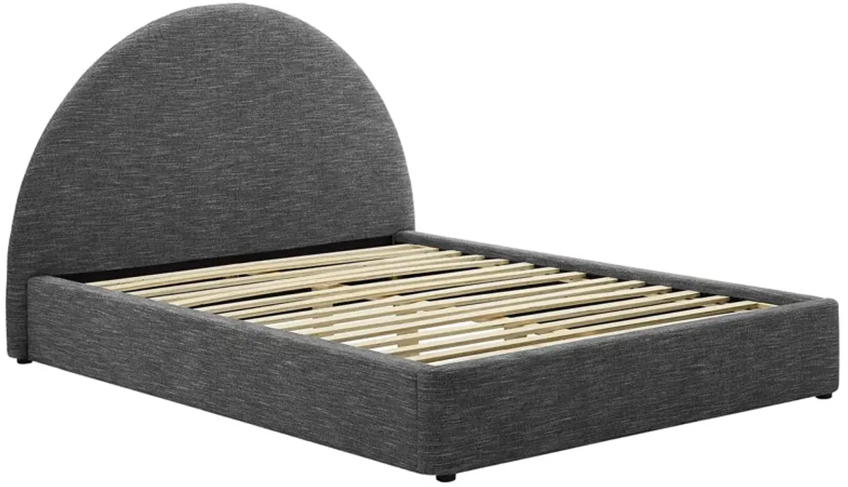 Resort Upholstered Fabric Arched Round Platform Bed by Modway