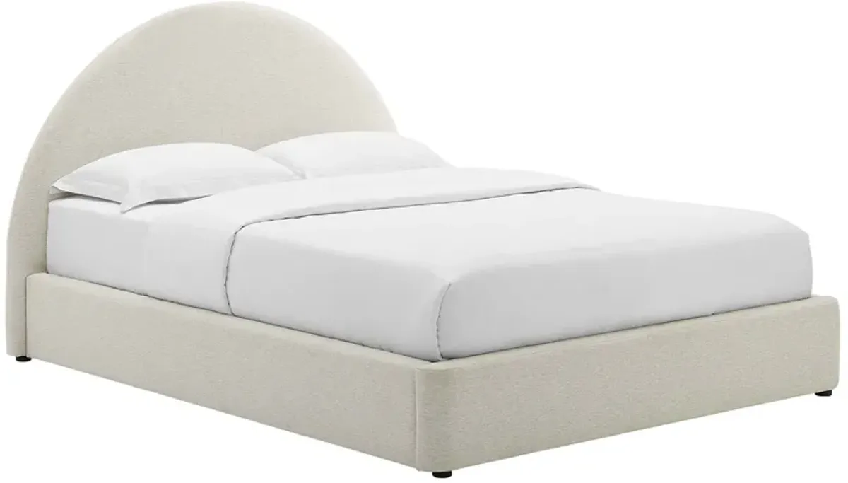 Resort Upholstered Fabric Arched Round Platform Bed by Modway