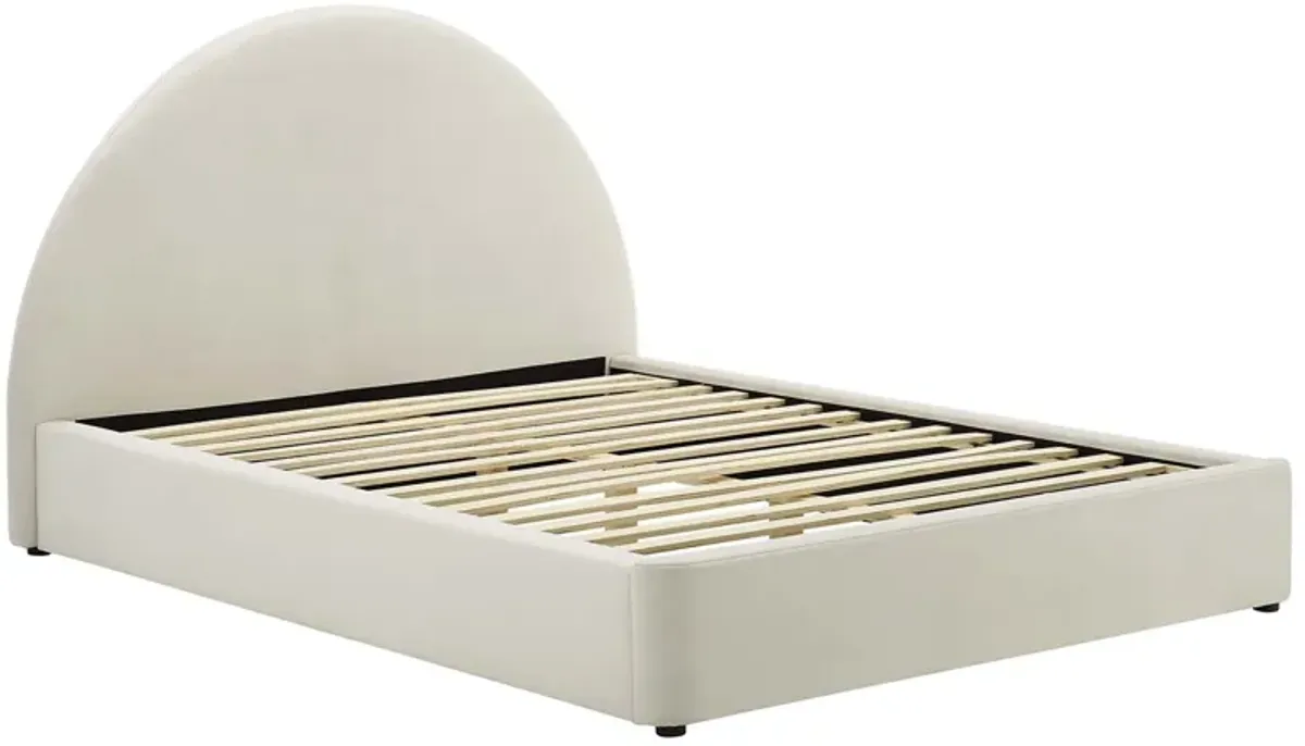 Resort Performance Velvet Arched Round Platform Bed by Modway