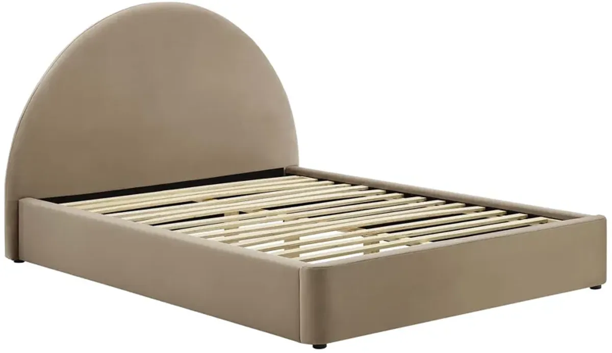 Resort Performance Velvet Arched Round Platform Bed by Modway