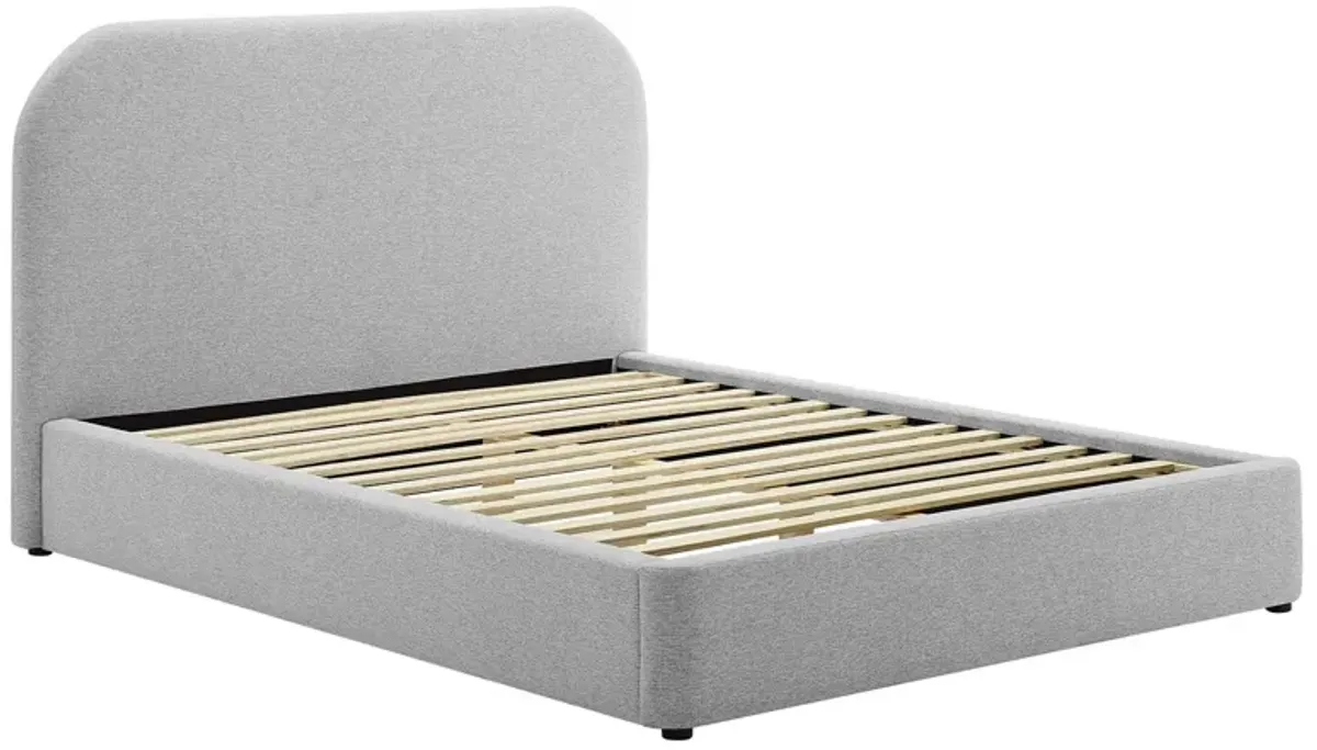 Keynote Upholstered Fabric Curved Platform Bed by Modway