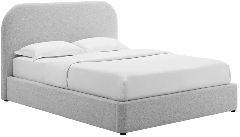 Keynote Upholstered Fabric Curved Platform Bed by Modway