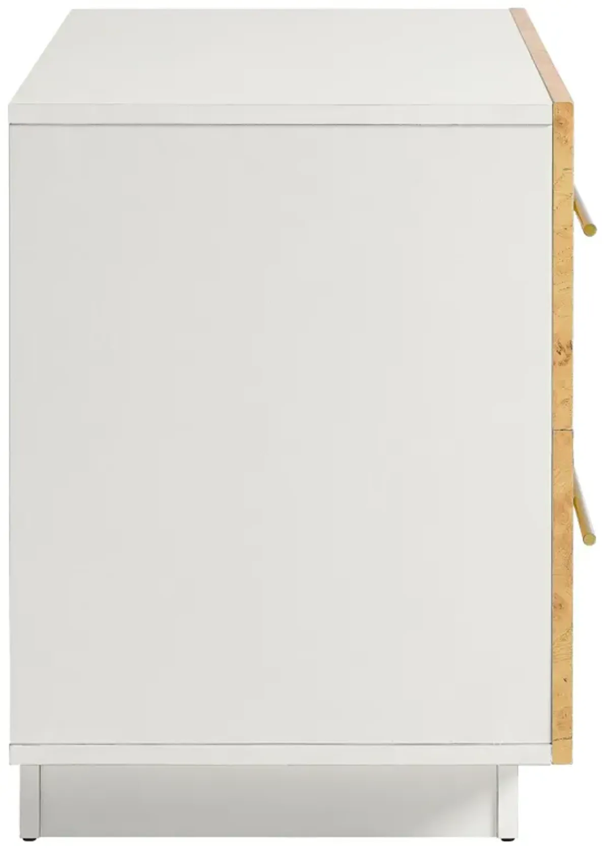 Abel 2-Drawer Burl Wood Nightstand by Modway White Bleached Burl