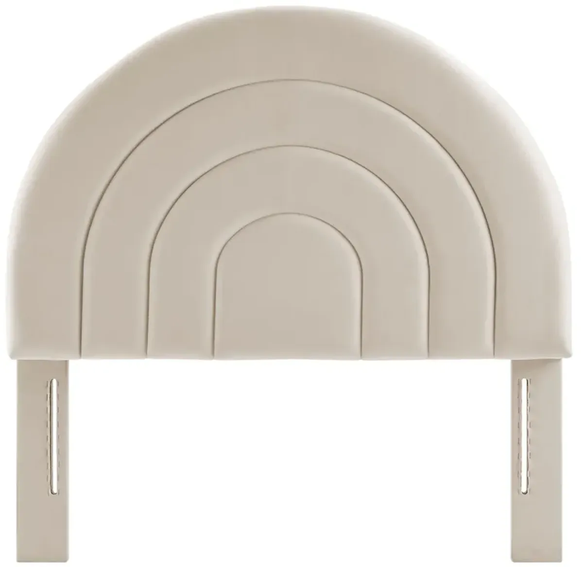 Solana Arched Performance Velvet Headboard by Modway Almond / Twin