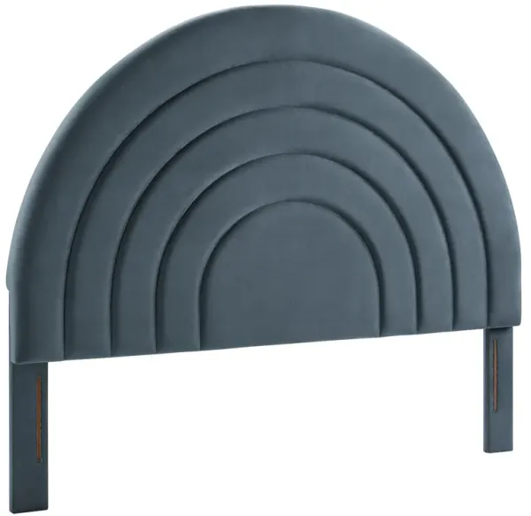 Solana Arched Performance Velvet Headboard by Modway Cadet Blue / Full