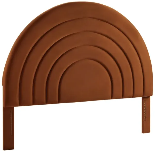 Solana Arched Performance Velvet Headboard by Modway Rust / Full