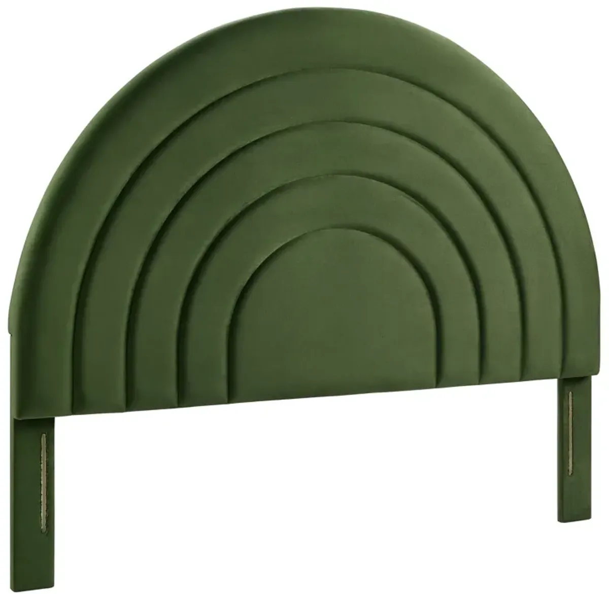Solana Arched Performance Velvet Headboard by Modway Moss Green / Queen