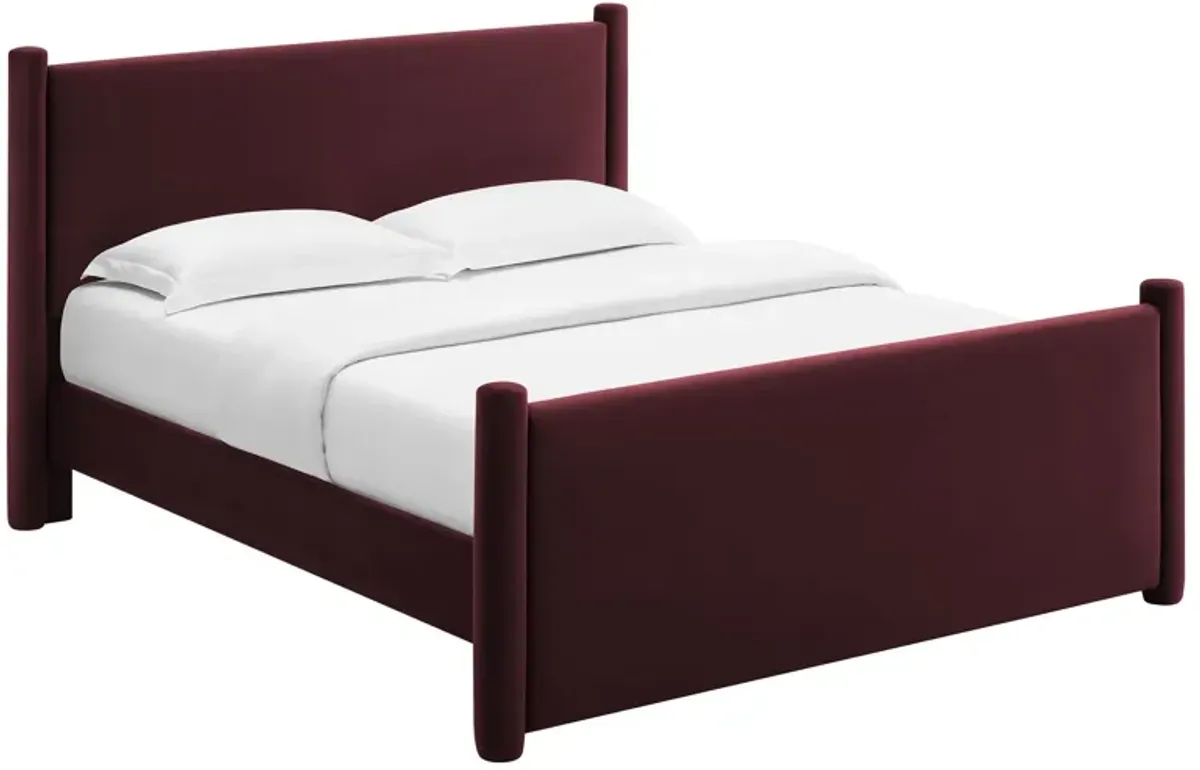 Rael Performance Velvet Platform Bed by Modway Mulberry / Queen