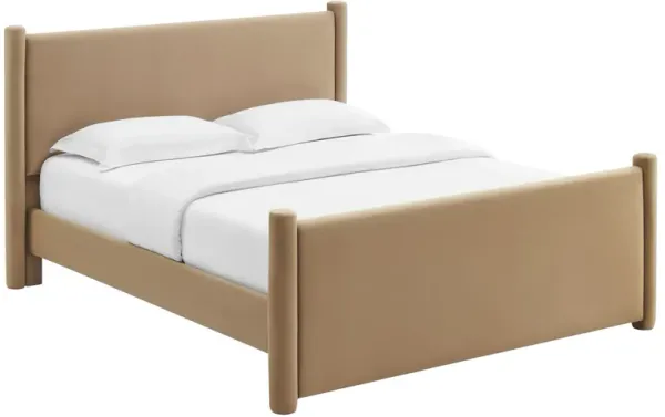 Rael Performance Velvet Platform Bed by Modway Taupe / King