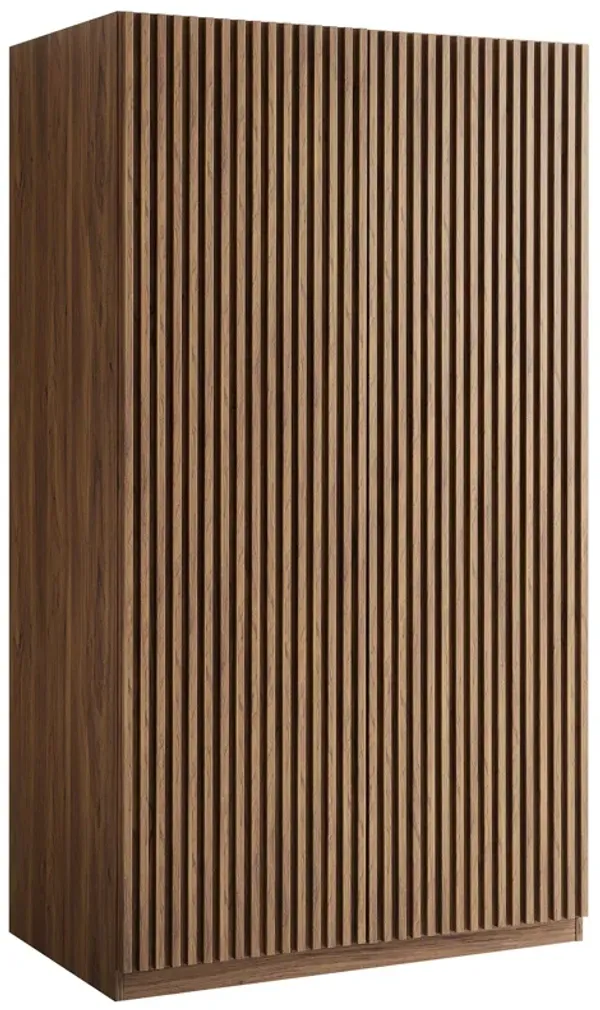 Render 2-Door Wardrobe Closet by Modway Walnut