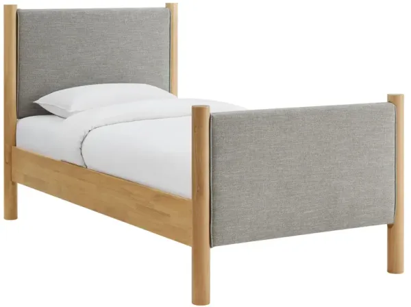 Maven Upholstered Platform Bed by Modway Twin / Wheat Oak