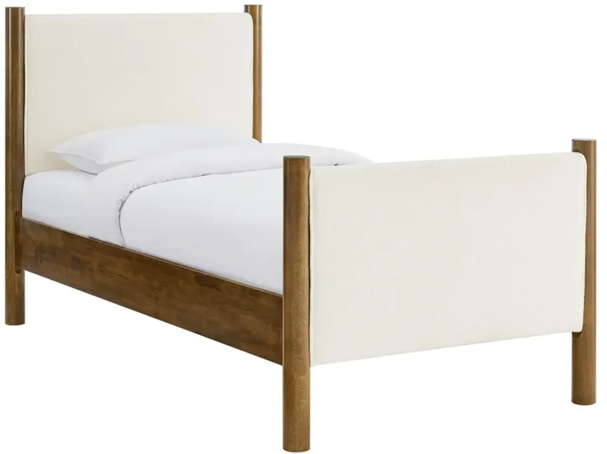 Maven Upholstered Platform Bed by Modway Twin / Feather Walnut