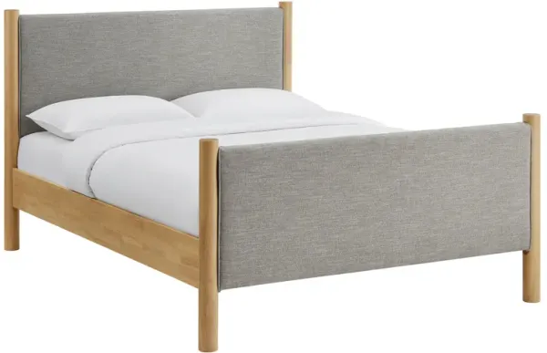 Maven Upholstered Platform Bed by Modway Full / Wheat Oak