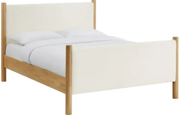 Maven Upholstered Platform Bed by Modway Full / Feather Oak