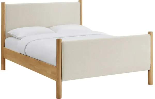 Maven Upholstered Platform Bed by Modway Queen / Ivory Oak