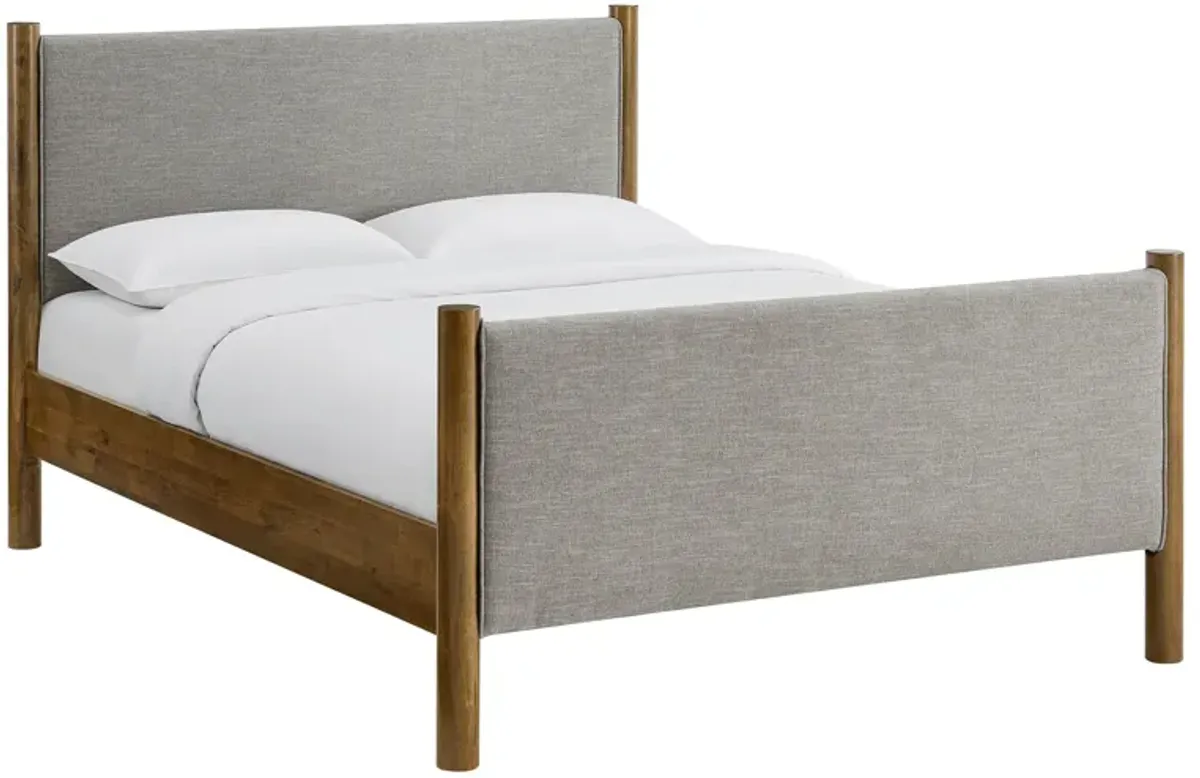 Maven Upholstered Platform Bed by Modway Queen / Wheat Walnut
