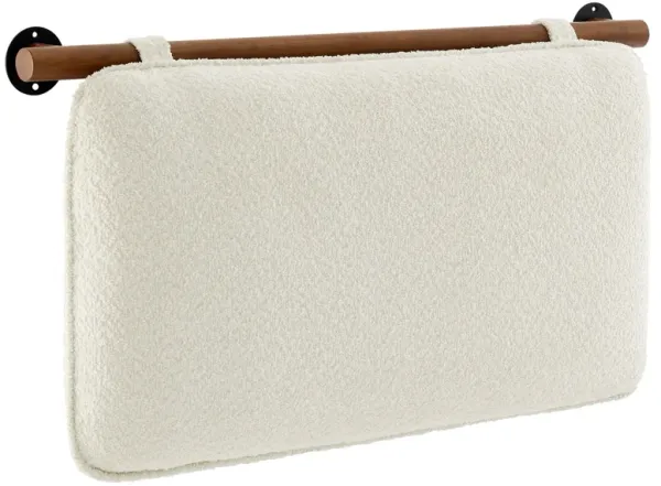 Anela Wall-Mounted Upholstered Headboard by Modway Twin / Cream Walnut