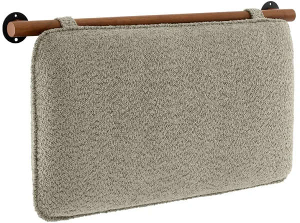 Anela Wall-Mounted Upholstered Headboard by Modway Twin / Oat Walnut